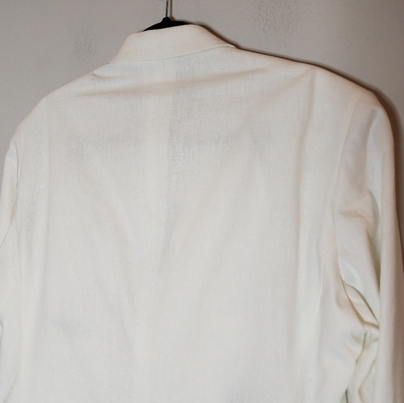 NWT Stafford Linen Cotton White Blazer Sports Coat men's size 40 Long - Picture 12 of 16